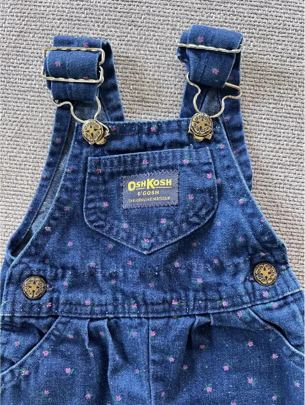 Vintage OshKosh Denim Floral Overalls